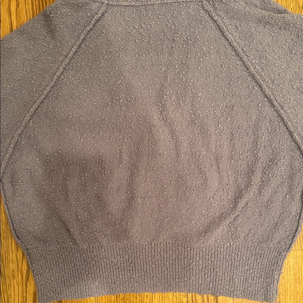 FREE PEOPLE Found My Friend Large Purple Slouchy Oversized Bouclé Hood Cardigan - Picture 11 of 13